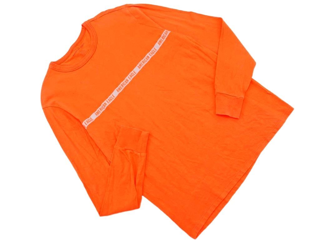 AMERICAN EAGLE アメリカンイーグル 長(zhǎng)袖 カットソー sizeM/オレンジ ◇■ ☆ eja2 メンズ