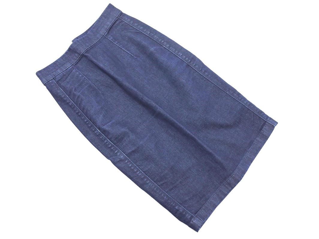 INED イネド SOMETHING サムシング ストレッチ タイト デニムスカート size7/紺 ■■ ☆ eja4 レディース