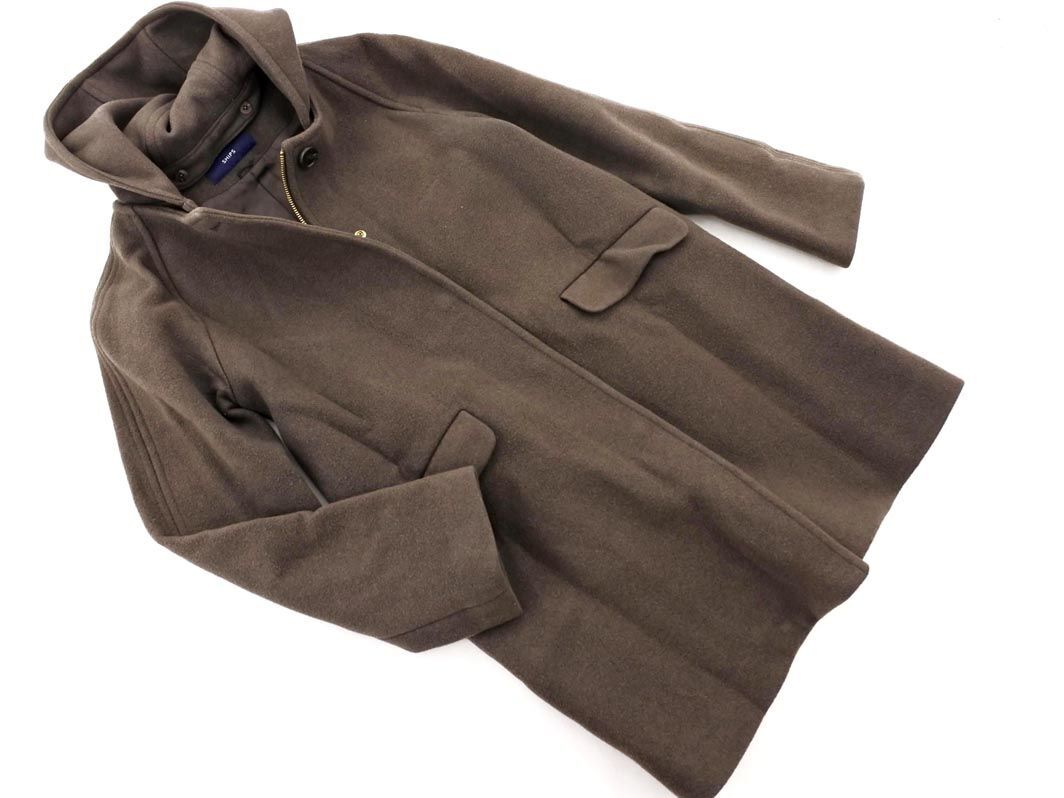 SHIPS シップス 2WAY ウール混 コート size40/茶 ◆■ ☆ eja4 レディース