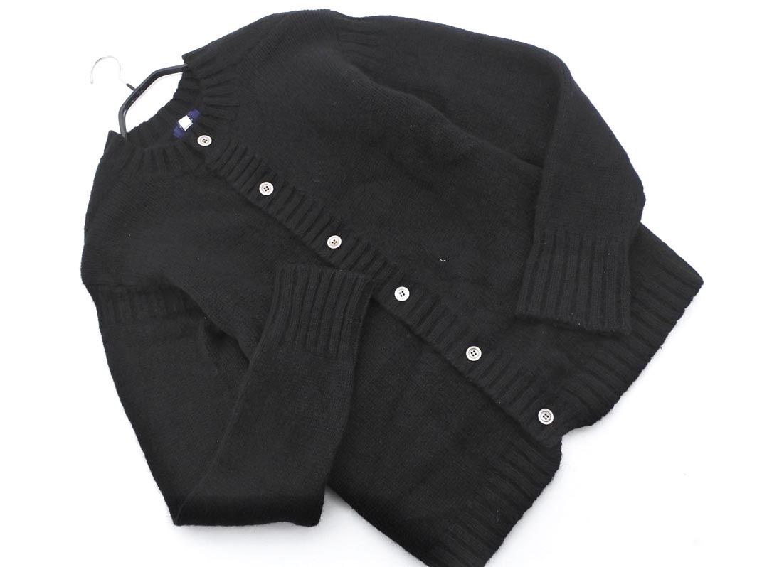 SHIPS シップス ウール100% クルーネック ニット カーディガン sizeM/黒 ◇■ ☆ eja7 メンズ