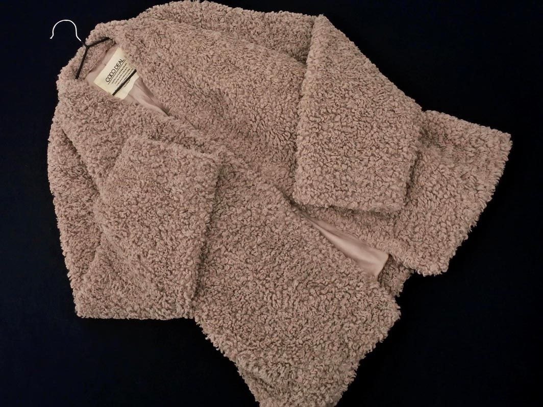 COCODEAL ココディール ボア ノーカラー コート size2/ベージュ ◆■ ☆ eja7 レディース