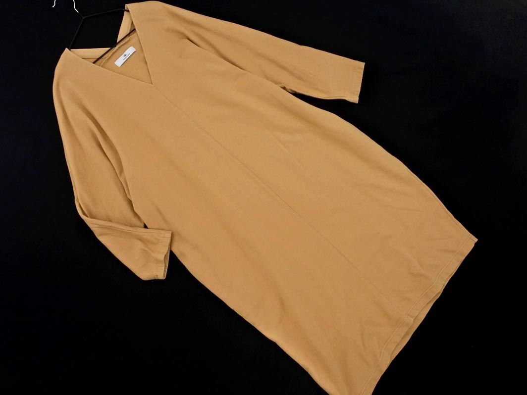 URBAN RESEARCH Sonny Label アーバンリサーチサニーレーベル Vネック カットソー ワンピース sizeF/ベージュ ◇■ ☆ eja8 レディース
