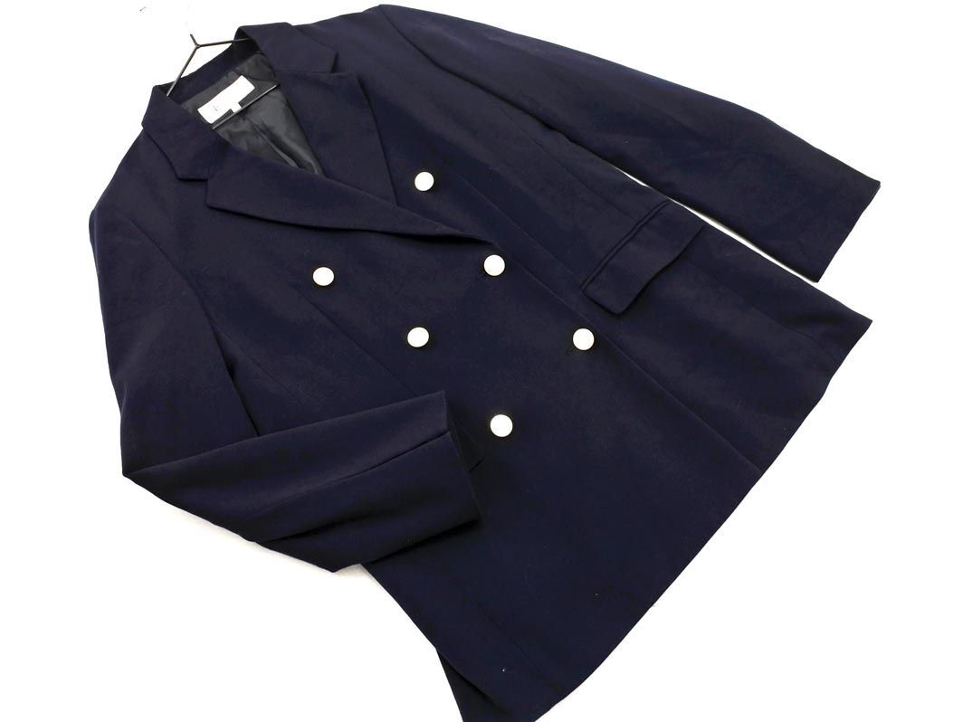 Rope Picnic ロペピクニック ダブル テーラード ジャケット size40/紺 ◇■ ☆ eja8 レディース