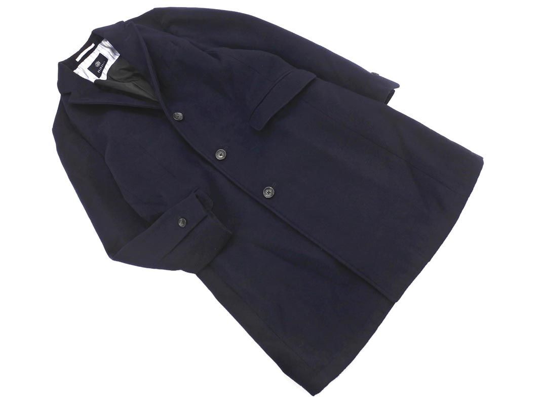 nano universe ナノユニバース チェスター コート sizeS/濃紺 ◆■ ☆ eja9 メンズ