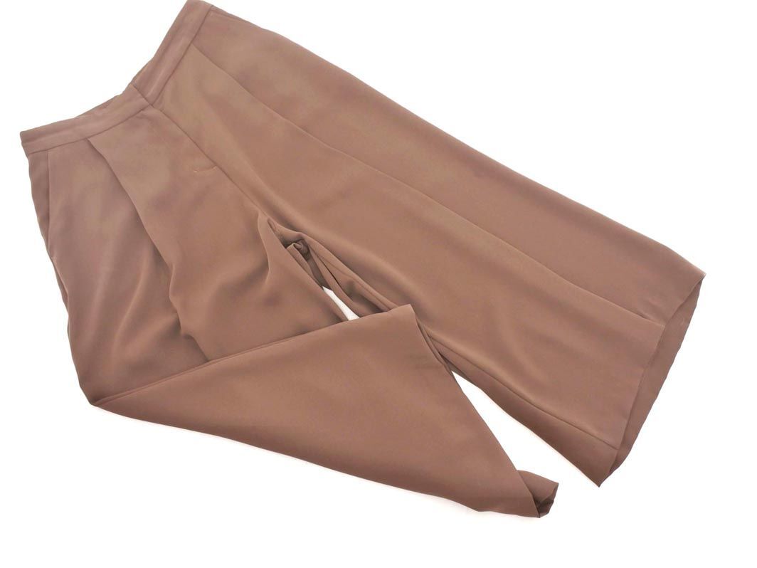 NATURAL BEAUTY BASIC ナチュラルビューティーベーシック ワイド パンツ sizeM/茶 ■■ ☆ eja9 レディース