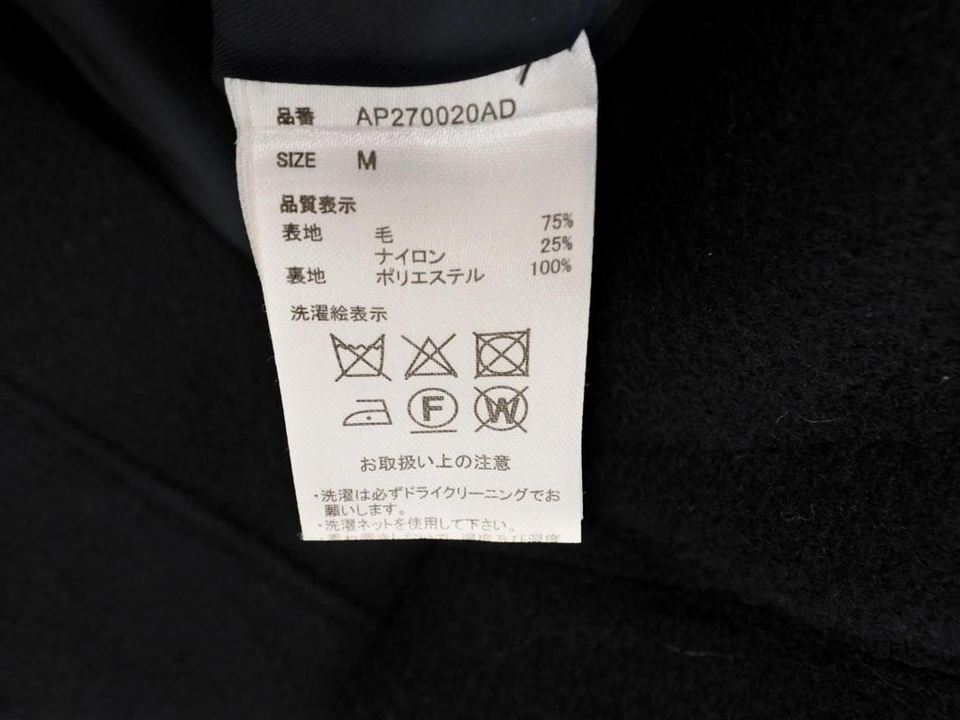 apart by lowrys アパートバイローリーズ ウール混 2WAY フーディ コート sizeM/濃紺 ◆■ ☆ eja9 レディース