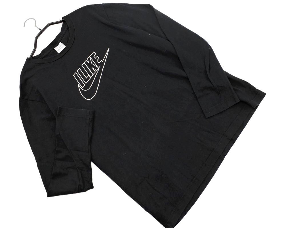 ネコポスOK NIKE ナイキ ロゴ プリント カットソー sizeL/黒 ◇■ ☆ ejb1 メンズ
