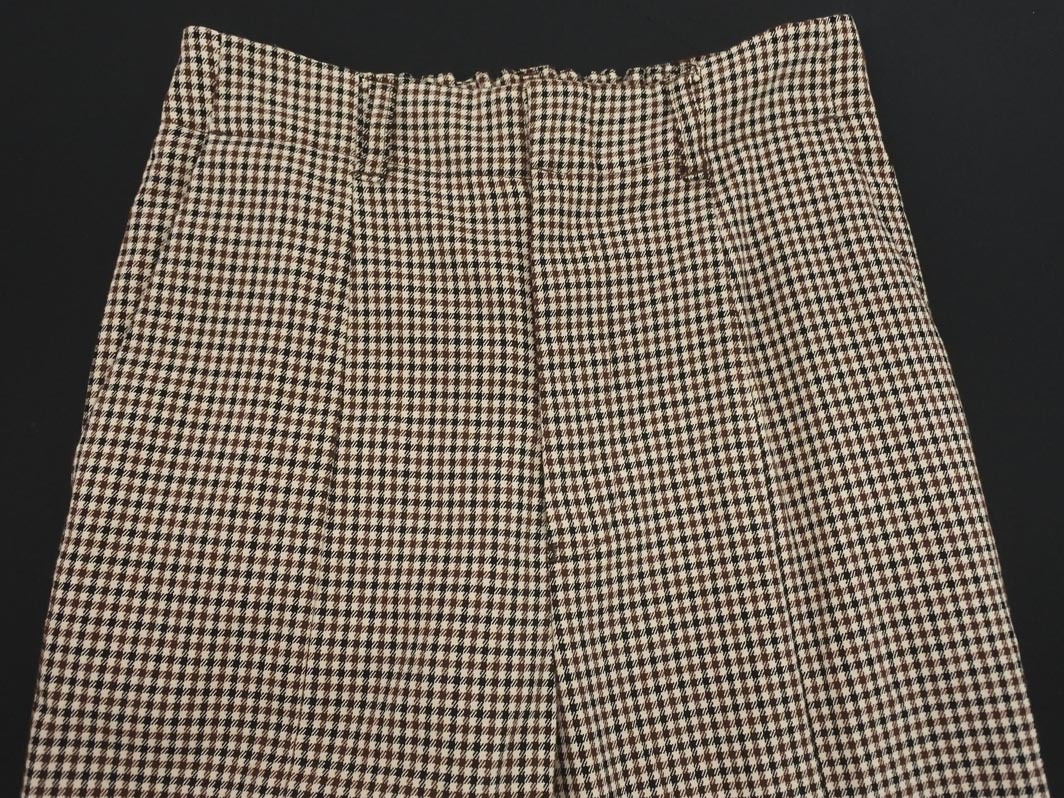 LOWRYS FARM ローリーズファーム 千鳥柄 フレア パンツ sizeM/白ｘ茶ｘ黒 ◇■ ☆ ejb6 レディース