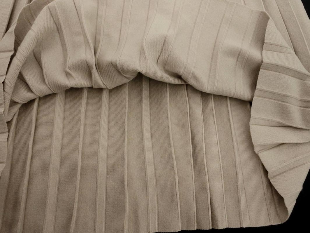 BEAMS HEART ビームスハート ニット マキシ プリーツ スカート sizeS/ベージュ ◇■ ☆ ejb8 レディース