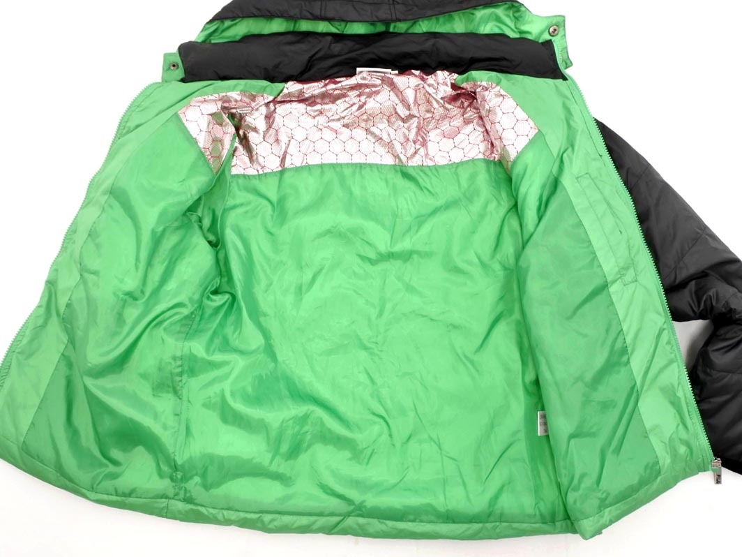 FILA フィラ 2WAY バイカラー ダウン ジャケット sizeM/黒ｘ緑 ◆■ ☆ ejb8 メンズ