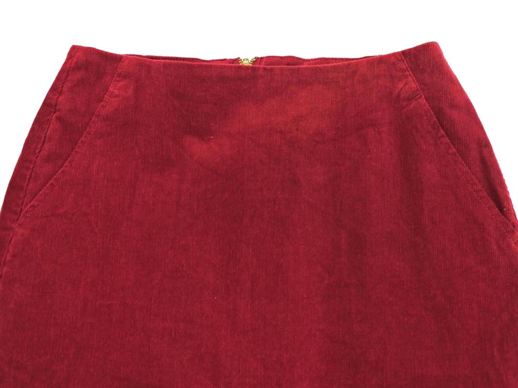 ネコポスOK CECIL McBEE セシルマクビー コーデュロイ タイト スカート sizeS/赤 ◇■ ☆ ejc1 レディース