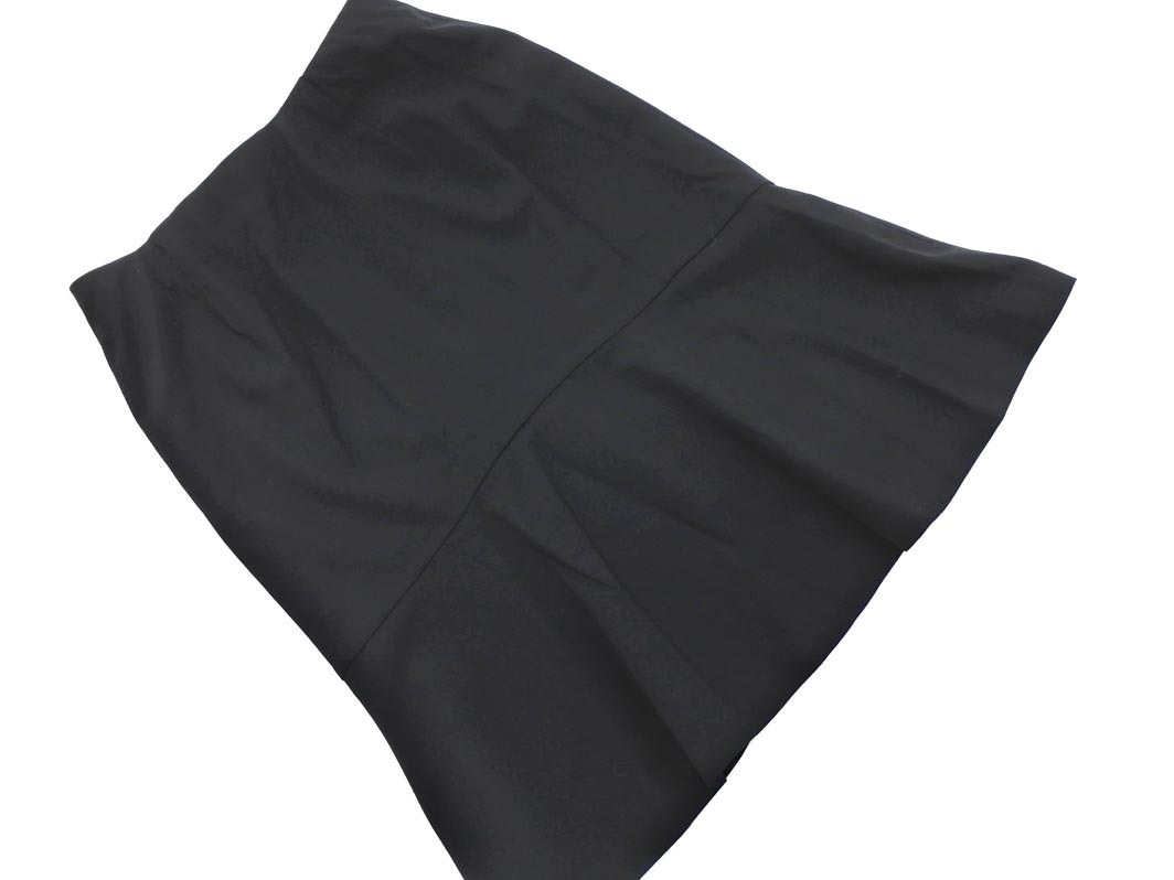 ネコポスOK Karl Lagerfeld カールラガーフェルド ウール混 フレア スカート size40/黒 ◇■ ☆ ejc4 レディース