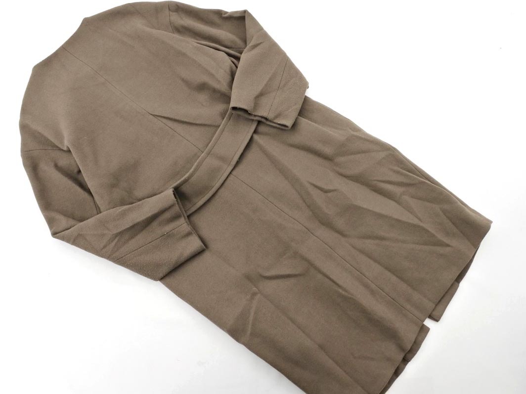 MURUA ムルーア ノーカラー コート sizeF/モカ ◆■ ☆ ejc4 レディース