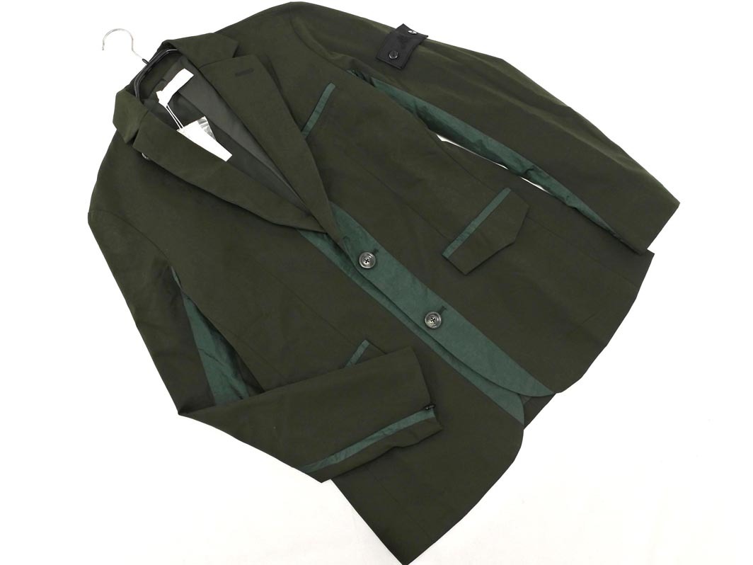 新品 kappa カッパ 切替 ワッペン デザイン テーラード ジャケット sizeM/緑 ◇■ ☆ ejc4 メンズ