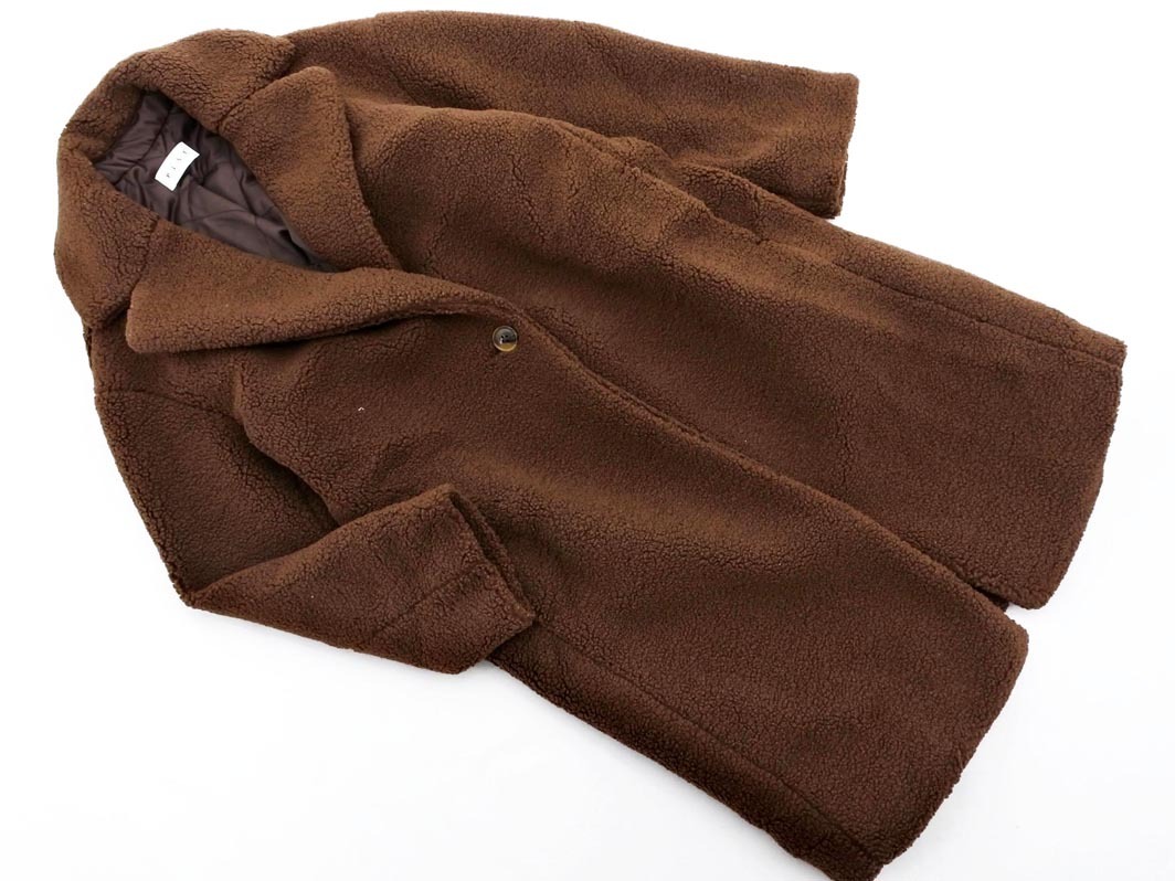 PLST プラステ テディベアコート ボア コート sizeS/ブラウン ◆■◎ ☆ ejc2 レディース