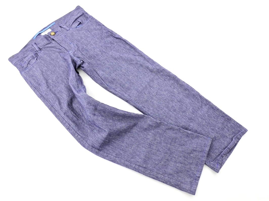 LANVIN ランバン ストレート ストレッチ デニムパンツ size40/紺 ■■ ☆ ejc1 レディース