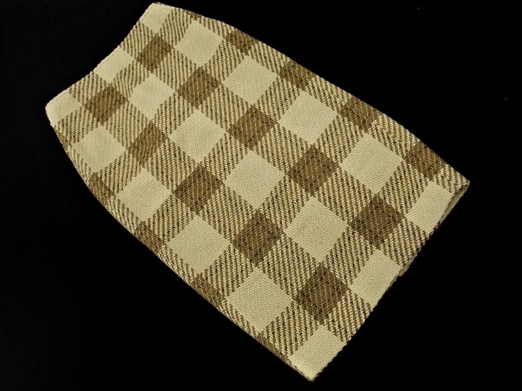 apart by lowrys アパートバイローリーズ ウール混 チェック タイト スカート sizeM/ベージュ ◇■ ☆ ejc5 レディース