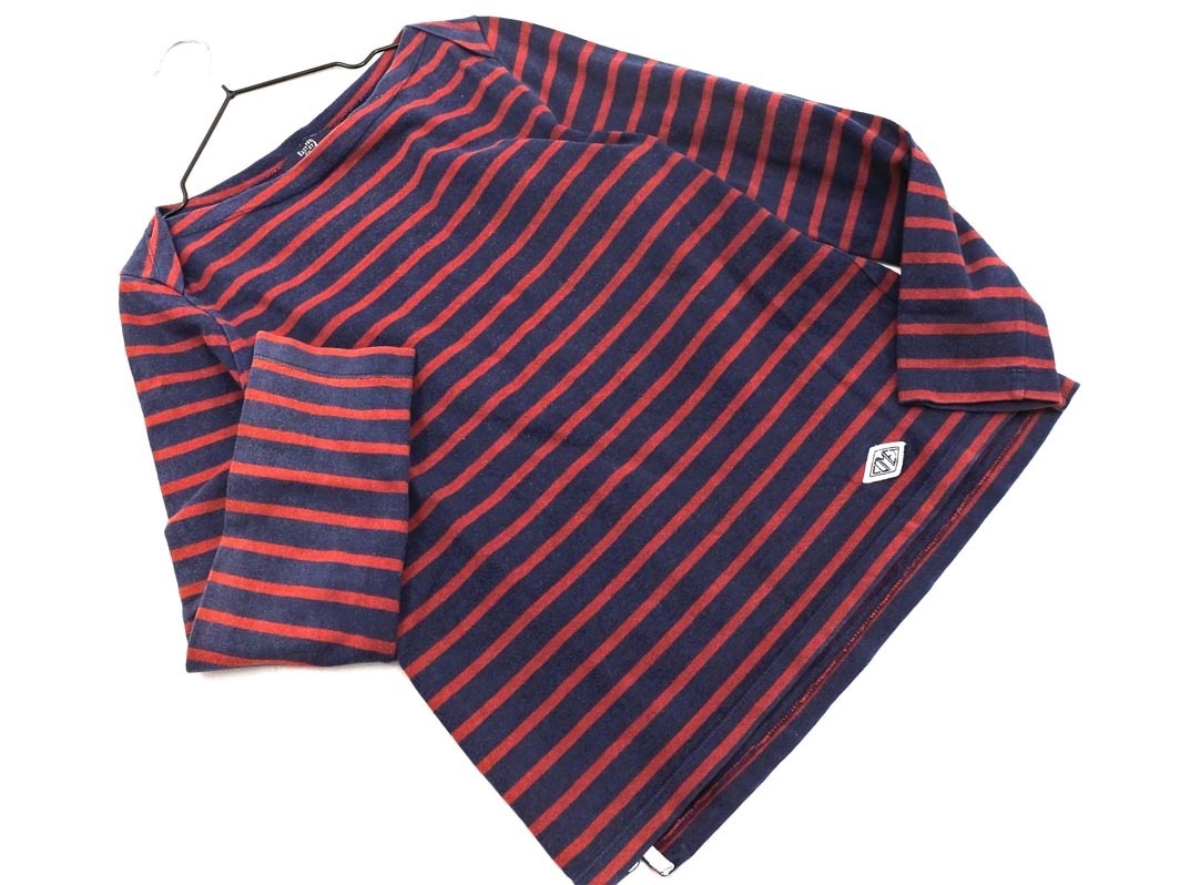 イーストボーイ ボーダー カットソー size11/紺ｘ茶 ◇■ ☆ ejc8 レディース
