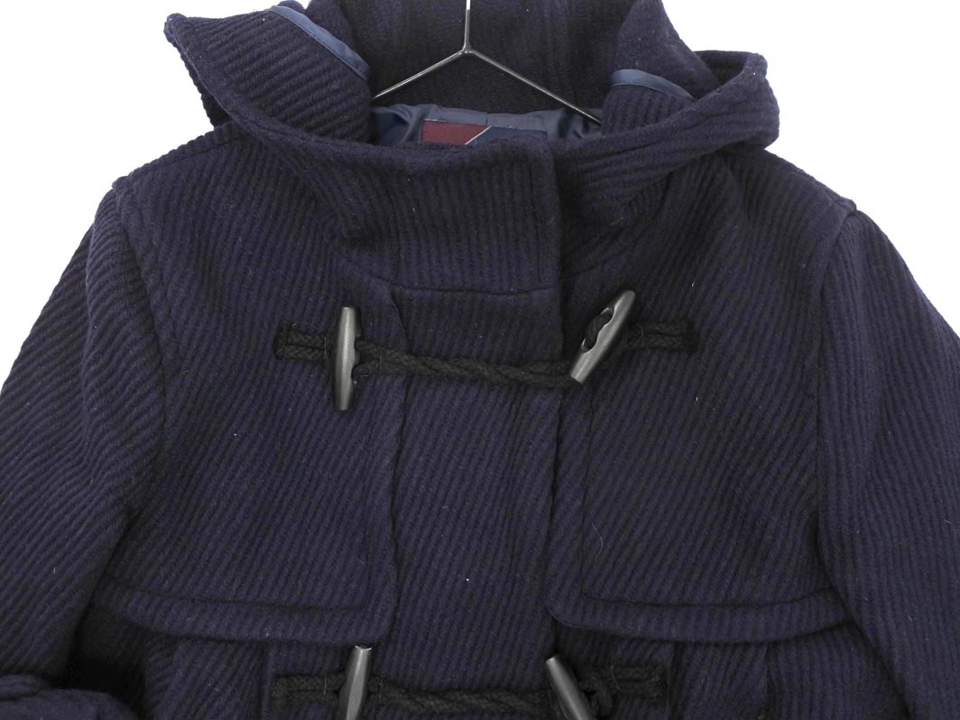 NATURAL BEAUTY BASIC ナチュラルビューティーベーシック ウール混 ダッフル コート sizeM/濃紺 ◇■ ☆ ejc9 レディース