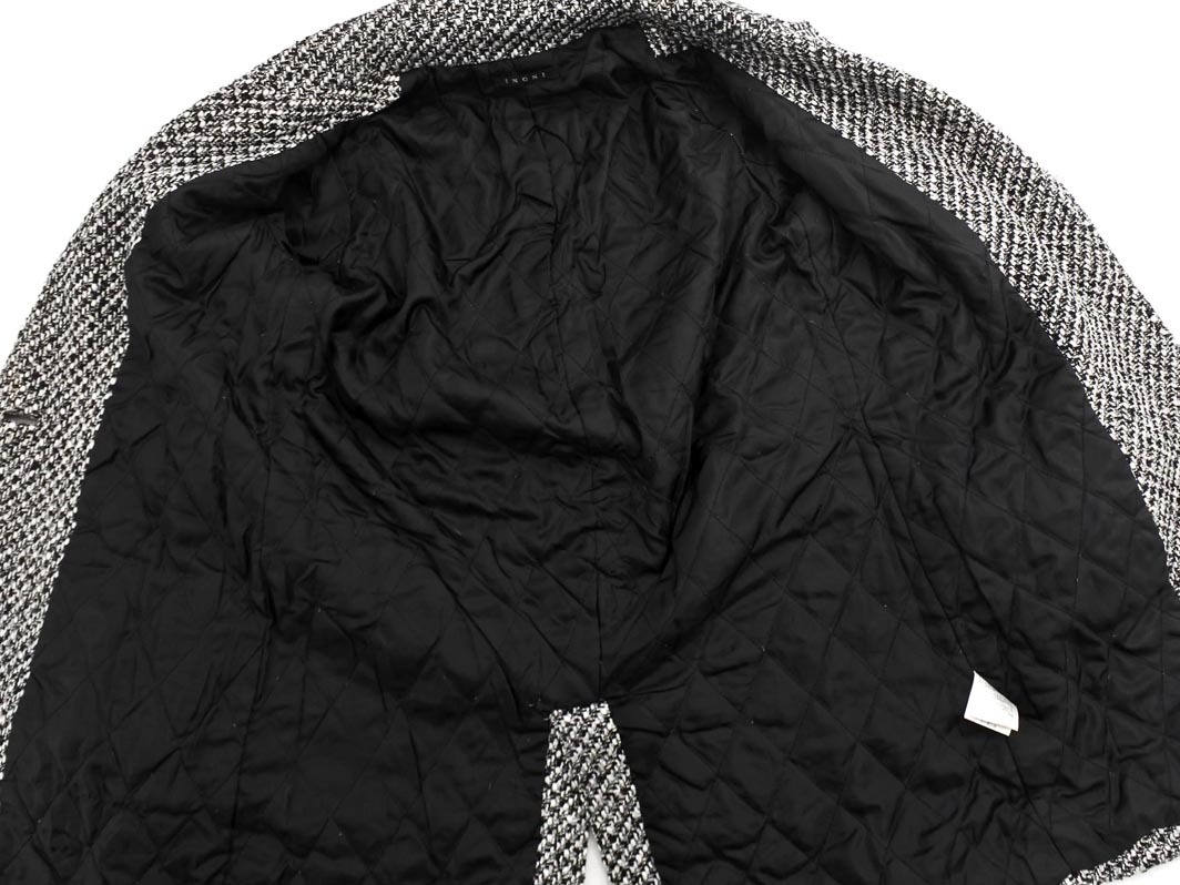 INGNI イング ツイード コート sizeM/白ｘ黒 ◇■ ☆ ejc9 レディース
