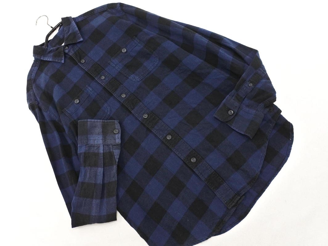 AMERICAN EAGLE アメリカンイーグル チェック シャツ sizeM/紺ｘ黒 ◇■ ☆ ejc9 メンズ