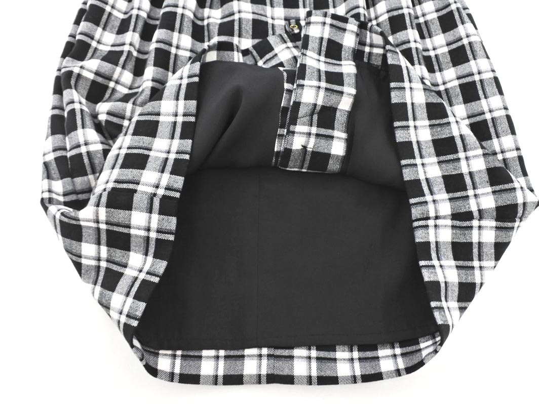 COCODEAL ココディール チェック タイト スカート size2/白ｘ黒 ◇■ ☆ ejc9 レディース