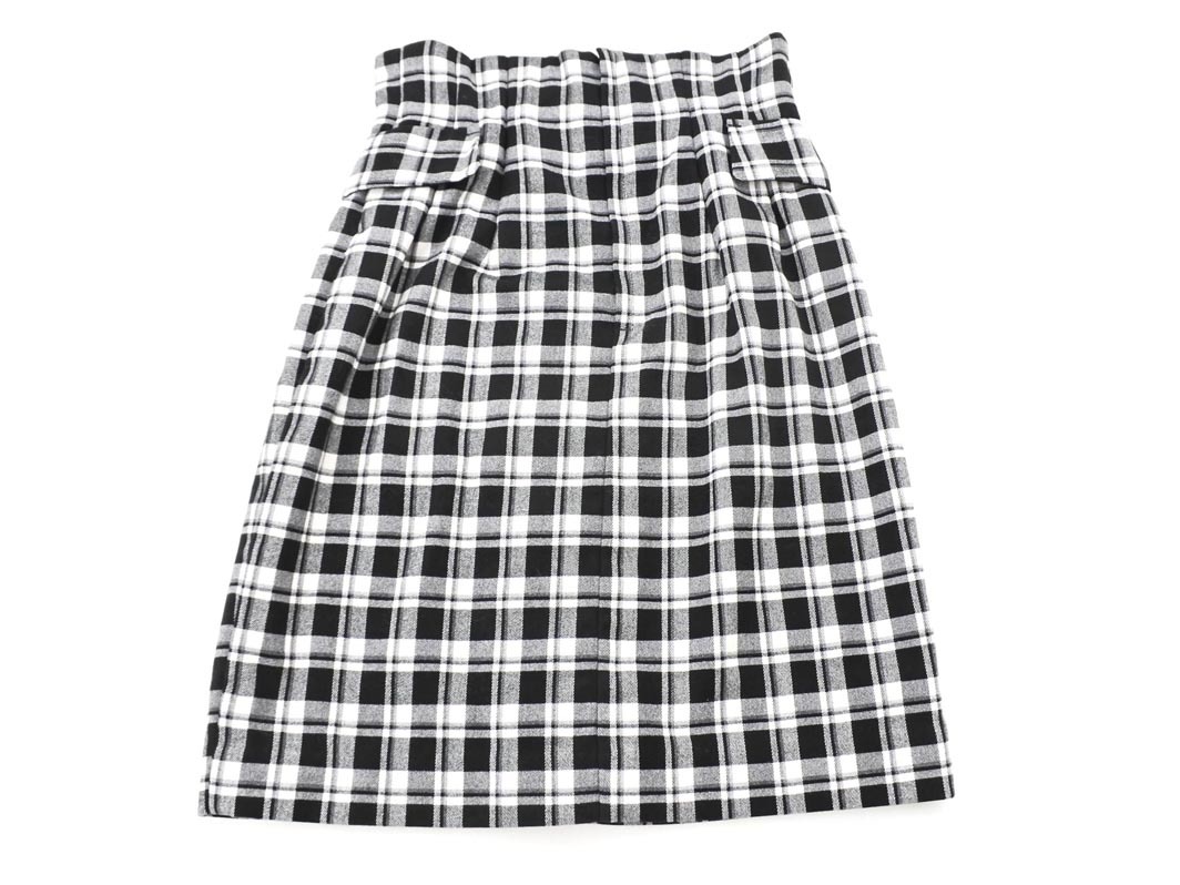 COCODEAL ココディール チェック タイト スカート size2/白ｘ黒 ◇■ ☆ ejc9 レディース