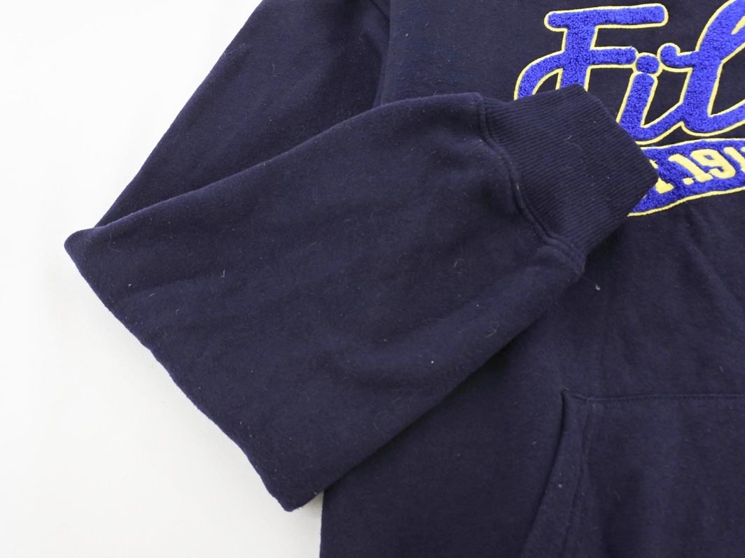 FILA フィラ 里起毛 ロゴ プルオーバー パーカー sizeL/紺 ◇■ ☆ ejd0 メンズ
