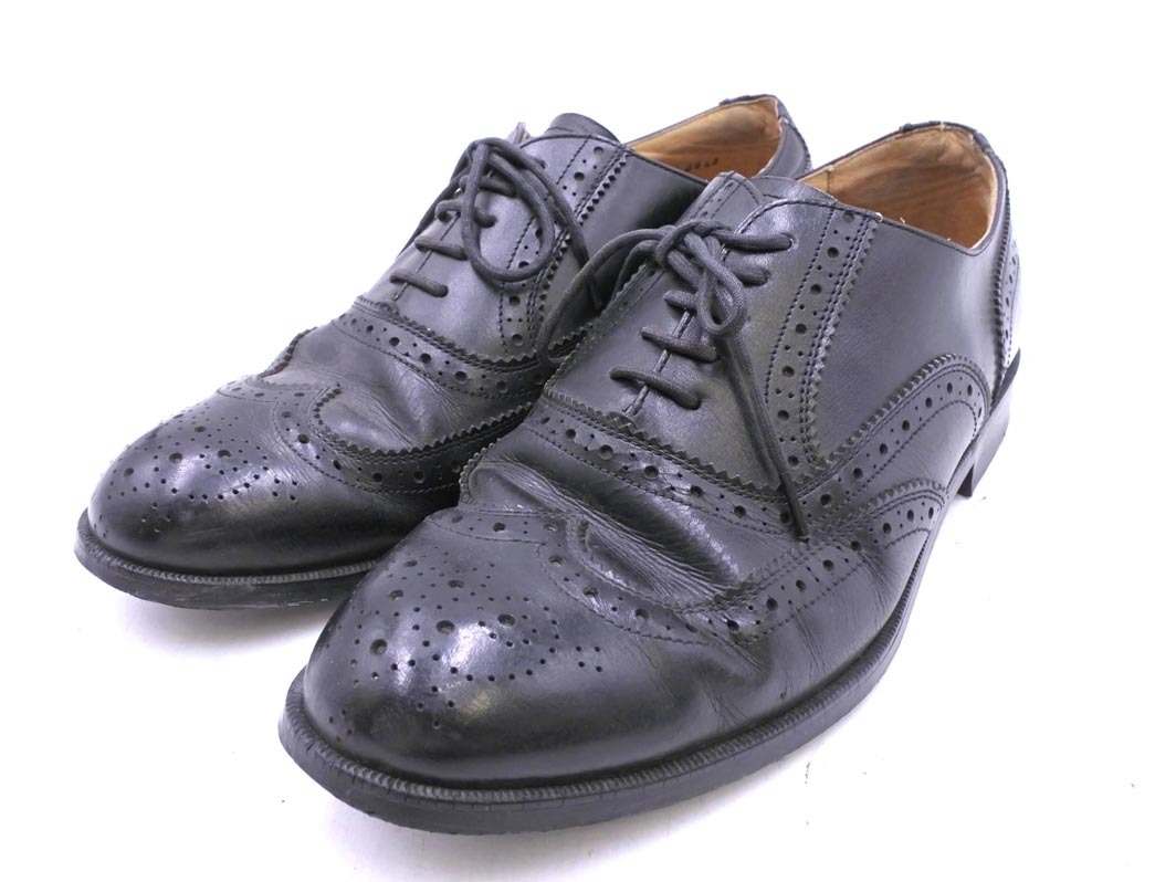 REGAL リーガル 小さいサイズ ウイングチップ レースアップ ドレス シューズ size24.5/黒 ■■ ☆ ejd0 メンズ