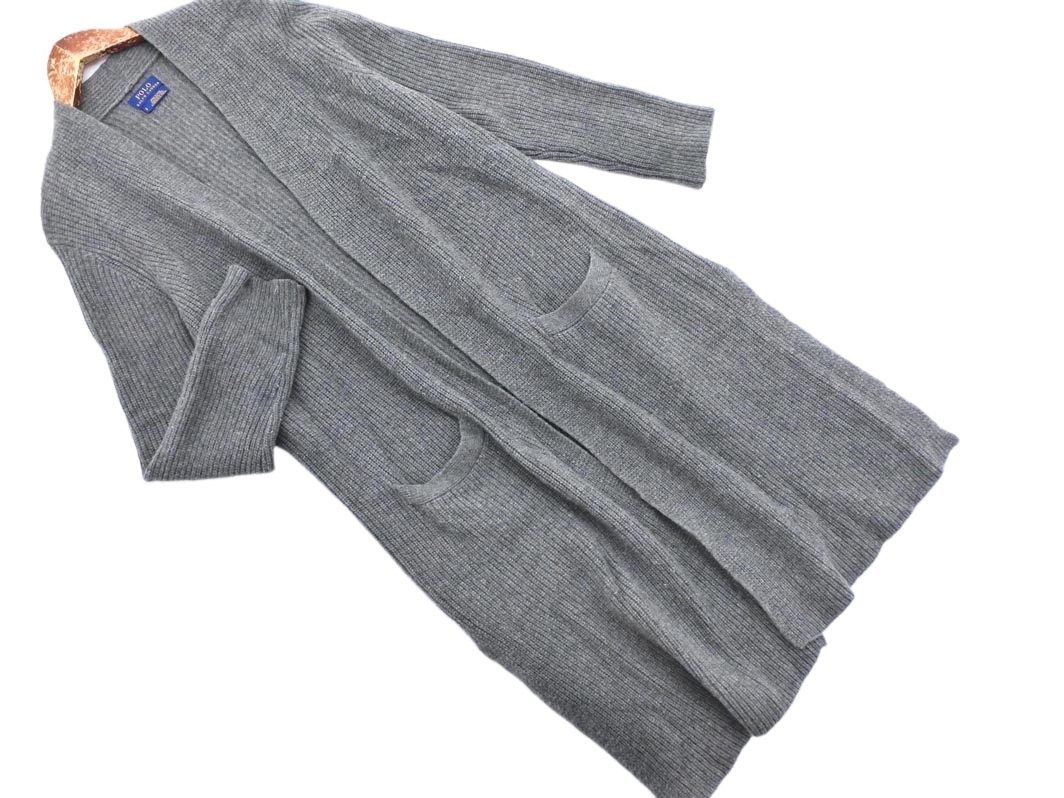 ポロ ラルフローレン カシミヤ混 ロング カーディガン sizeS/グレー ◇■ ☆ ejc8 レディース
