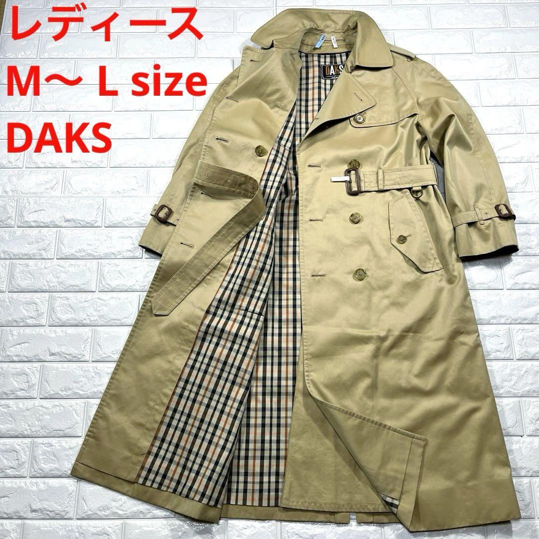 英国ブランド DAKS ダックス トレンチコート ロング レディース 紺 L Yahoo!オークション - ダックス 美品 M~L クリーニング済