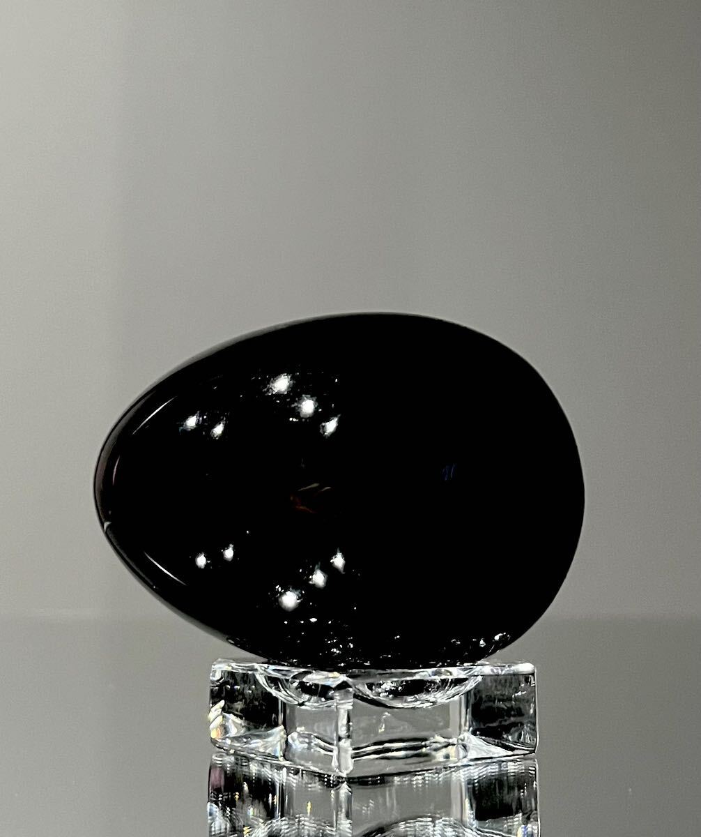 Baccaratバカラ/※廃盤品 ブラッククリスタル エッグ オブジェ バカラ