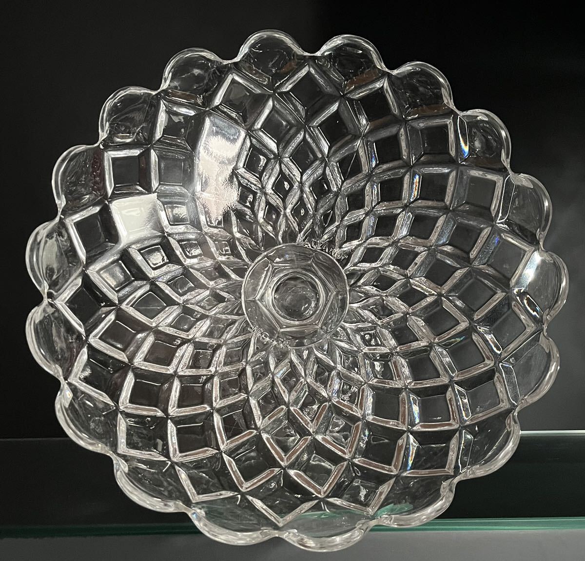 BACCARAT バカラ /※ディアマン・カレ 大型コンポート 美品 BACCARAT バカラ /※ディアマン・カレ 大型コンポート 美品