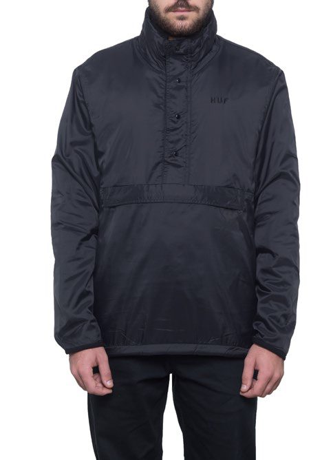 即納HUF(ハフ)KUMO リバーシブル 1/4 ZIP JACKET BLACK/迷彩 新品処分HUF KUMO リバーシブル 1/4 ZIP JACKET BLACK/迷彩