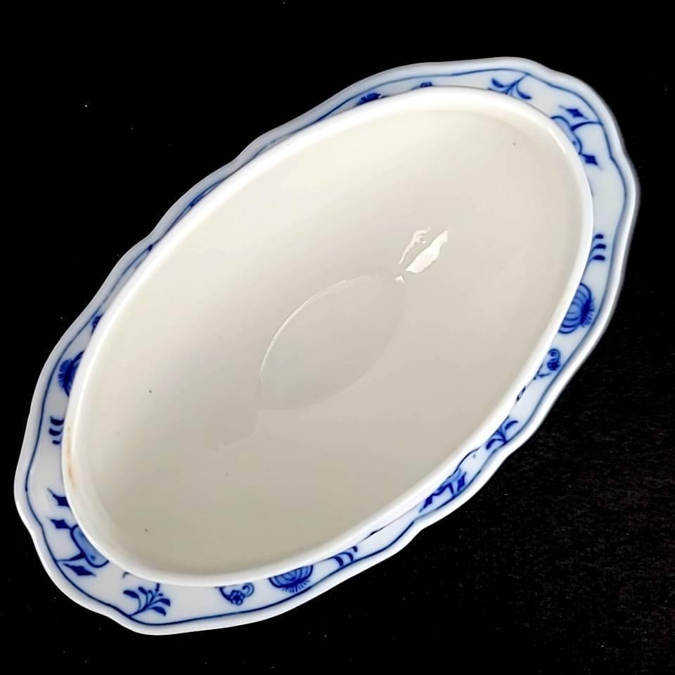 良品 マイセン Meissen ブルーオニオン ソースポット ソーサー 良品 マイセン Meissen ブルーオニオン ソースポット ソーサー