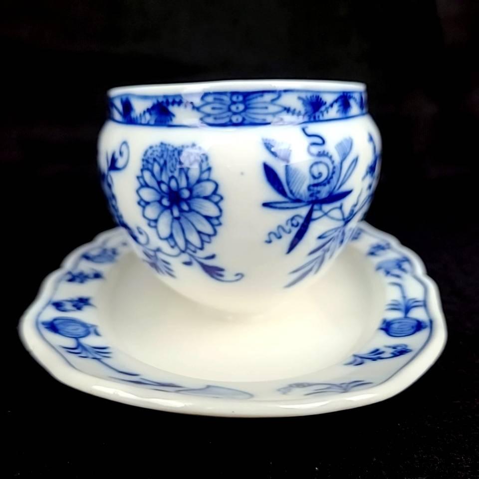 良品 マイセン Meissen ブルーオニオン ソースポット ソーサー 良品 マイセン Meissen ブルーオニオン ソースポット ソーサー
