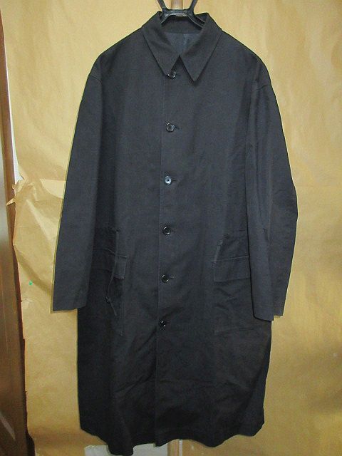 Y’s for men yohji yamamoto ヨウジヤマモト　ドローコード　オーバーサイズ　バルカラー　ロング　コート　黒　4