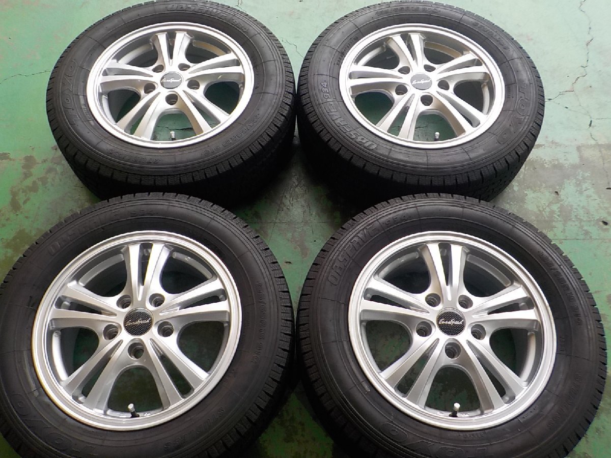 D15051 マナレイ ユーロスピード ノア ＶＯＸＹ クラウン 等 トーヨー オブザーブ ９３４ 195/65R15 ８分付き