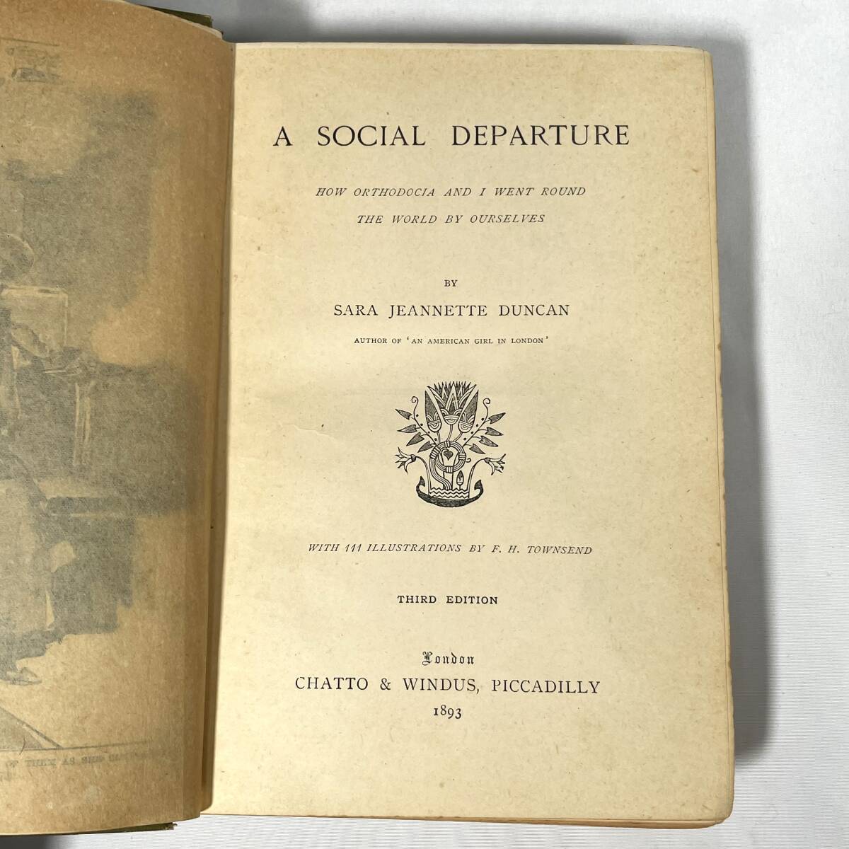 ☆1893年 世界一周旅行 「A Social Departure」社会的出発 サラ ☆1893年 世界一周旅行 「A Social Departure」社会的出発 サラ