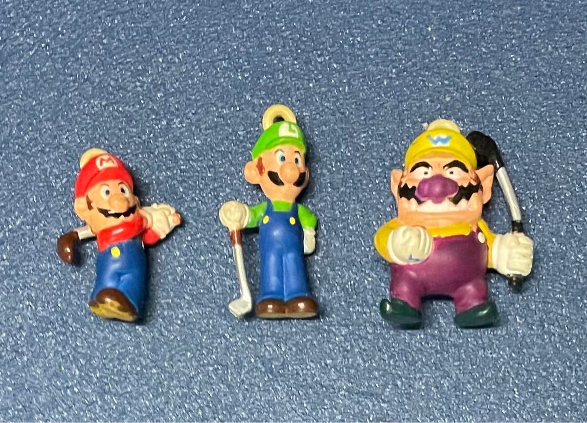 希少 マリオゴルフ フィギュア キーホルダー 当時物 マリオ ルイージ ワリオ 任天堂 ニンテンドー Nintendo