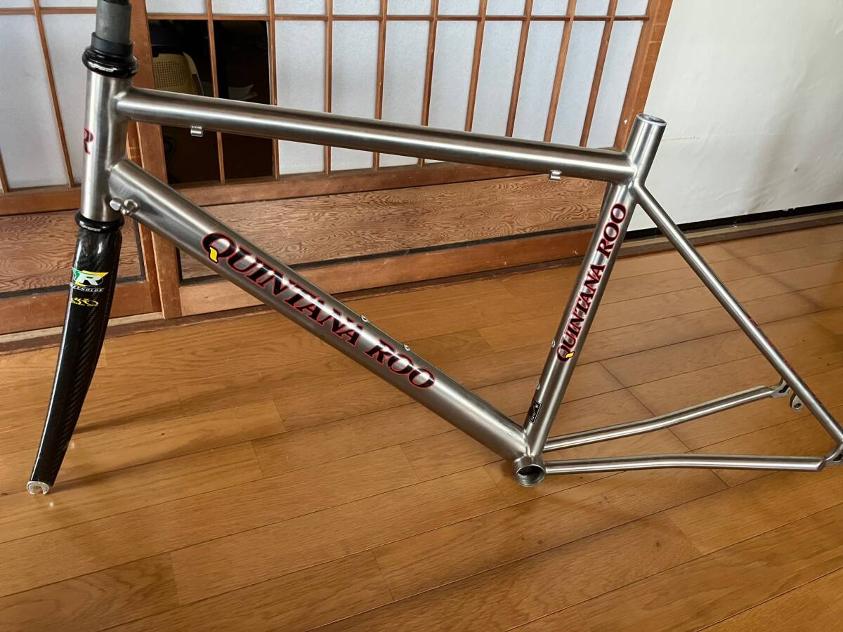 ◎希少美品 チタンQUINTANA ROO MADE IN USA titanium 650c トライアスロン トップチューブ㏄530 手渡し歓迎