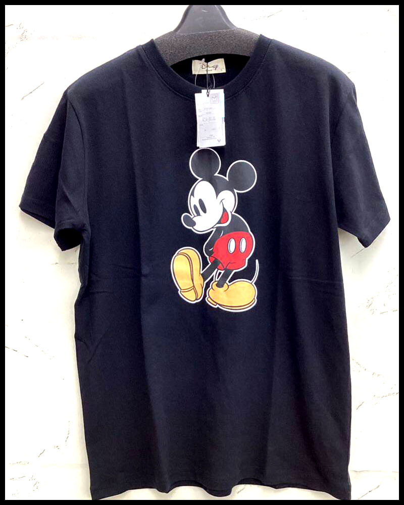 Disney ミッキーマウスTシャツ コットン100% 半袖Tシャツ：SIZE=L