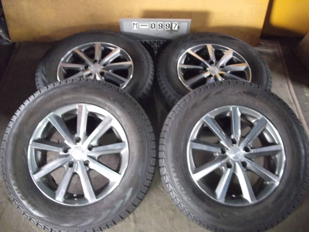 M-0997スタッドレス屋215/70R16アルミ付き4本（6.5J 114.3 5穴 +38)⑳　　　　本州送料込み
