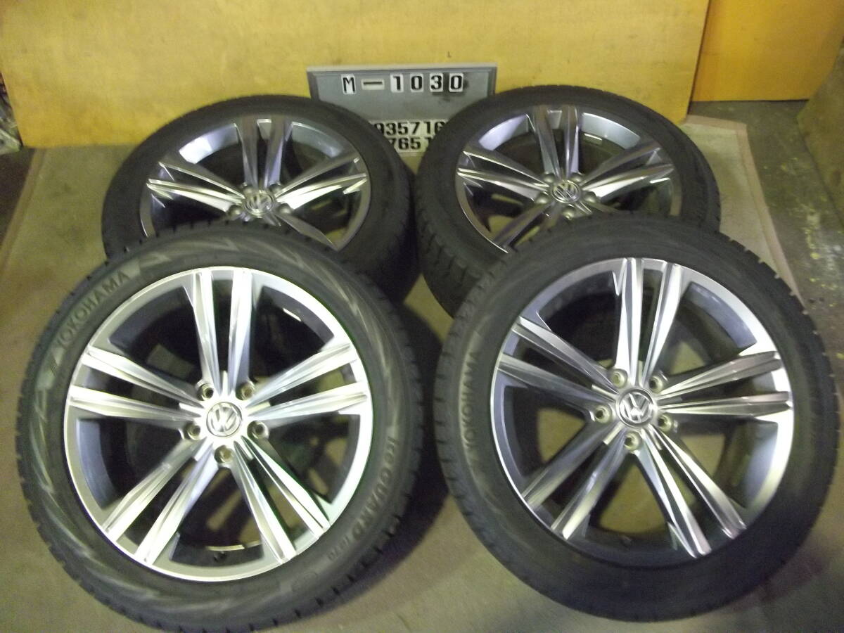 M-1030スタッドレス屋245/45R18VW/アルミ付き４本（8J 112 5穴 +40)⑪　　　　本州送料込み