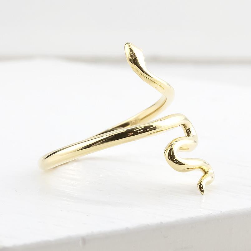 婚約指輪 安い 18金 リング 蛇 レディース 指輪 ゴールド イエローゴールドk18 地金 ピンキーリング 幅広 大人 女性 へび ヘビ_画像5