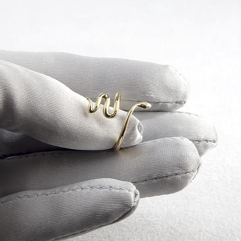 婚約指輪 安い 18金 リング 蛇 レディース 指輪 ゴールド イエローゴールドk18 地金 ピンキーリング 幅広 大人 女性 へび ヘビ_画像7