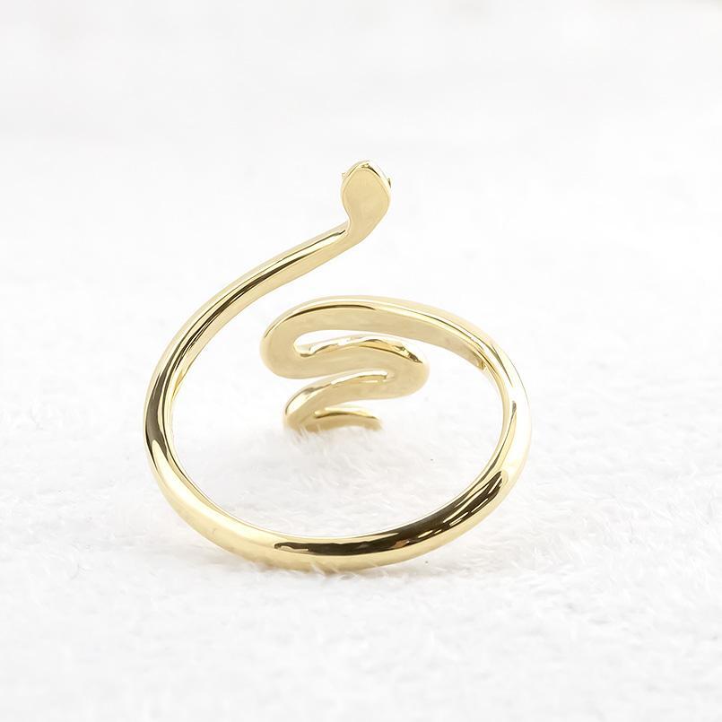 婚約指輪 安い 18金 リング 蛇 レディース 指輪 ゴールド イエローゴールドk18 地金 ピンキーリング 幅広 大人 女性 へび ヘビ_画像8