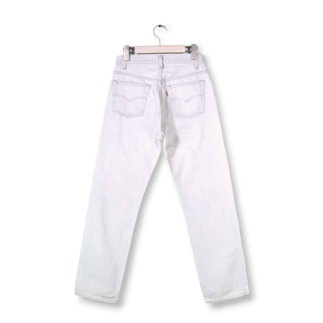 【送料無(wú)料】80s リーバイス USA制 501 デニムパンツ ストレートジーンズ カラーデニム ライトグレー 灰色 Levis W30 古著 @EA0298