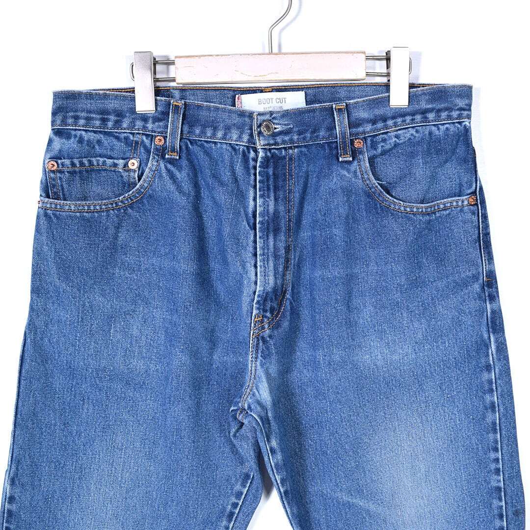 【送料無料】リーバイス 517 ブーツカット フレアデニム ジーンズ デニムパンツ ブルー フェード W36 Levis 古着 @EA0300