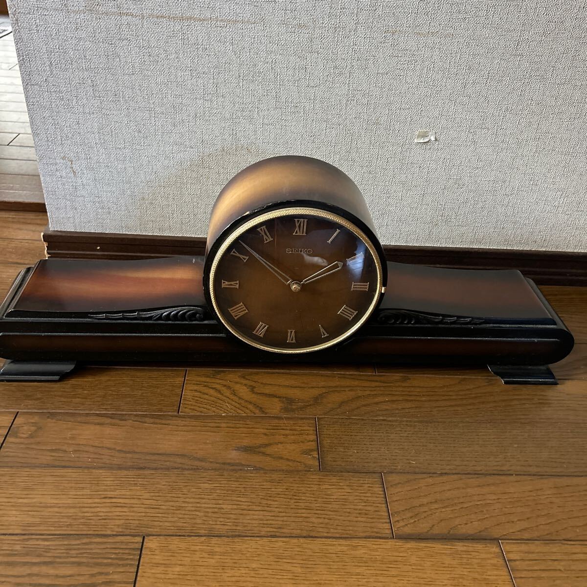 昭和レトロ SEIKO 置き時計　日の出時計　クウォーツ　